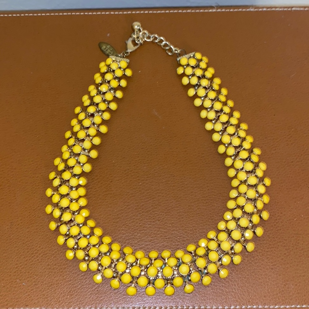 Yellow beaded necklace